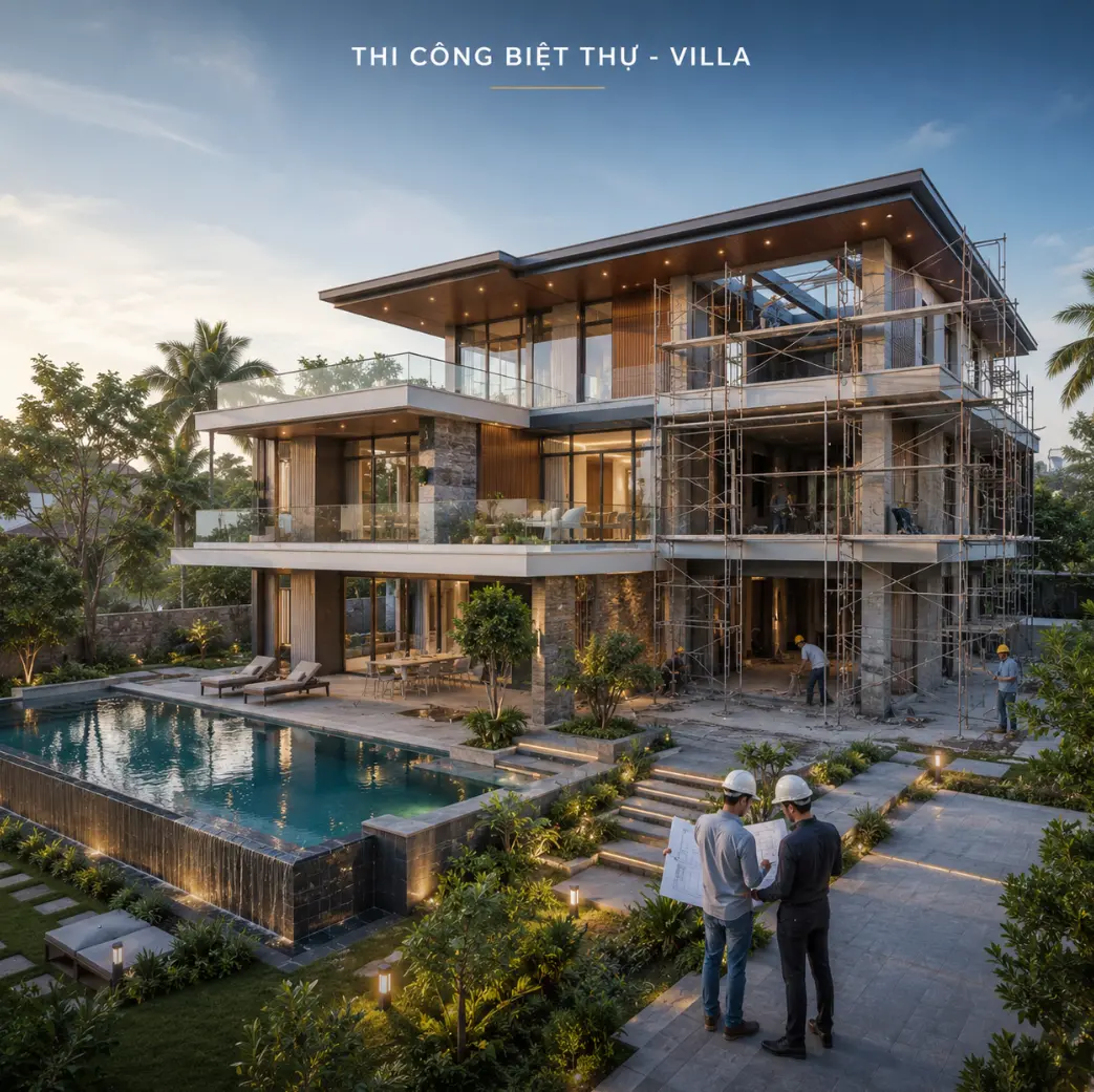 thi công biệt thự - villa